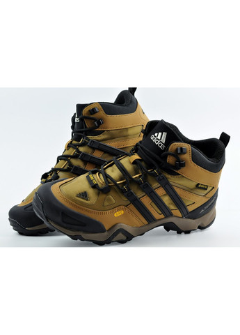 Желтые зимние зимние кроссовки высокие adidas terrex мужские No Brand