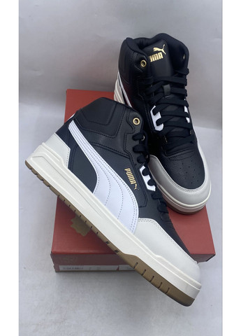 Черно-белые кеды высокие shuffle downtown mid Puma
