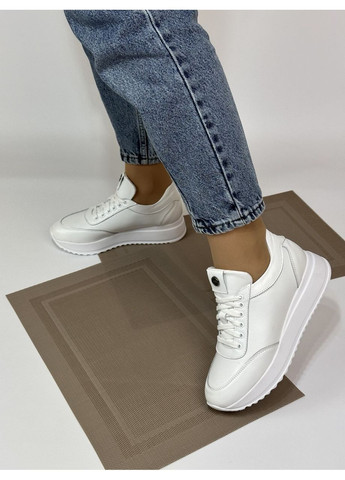 Кросівки шкіряні No Brand білі демісезони (350625874)