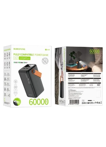 Повербанк Power Bank BJ66B Magnifico 22.5W+PD20W 60000 mAh Черный Borofone (372164065)