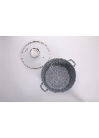 Каструля з кришкою BH-7450-28CRM 28 см 5.8 л сіра Bohmann (349223795)