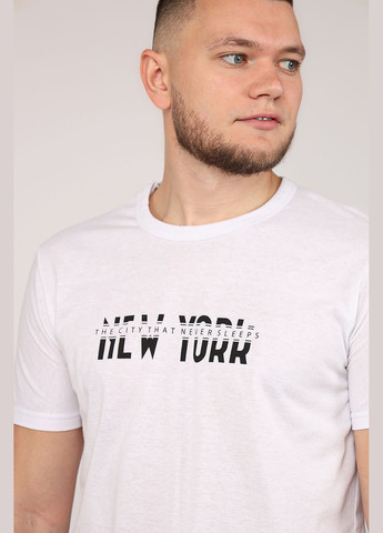 Белая футболка с коротким рукавом мужская цвет белый cb-00273172 Yuki