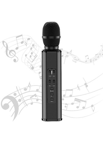Караоке микрофон K6 Premium черный со стерео звуком Losso (327041705)