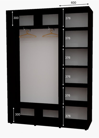 Шкаф-купе двухдверный 170*45*220 Венге магия Зеркало с пескоструйным рисунком Алекса (360479484)