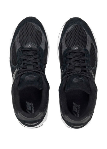 Белые всесезонные кроссовки мужские 2002r m2002rbk весна-лето замша текстиль сетка черные New Balance