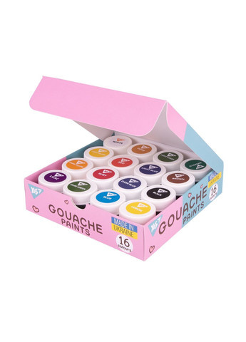 Фарби гуашеві Pusheen 16 кольорів 20 мл (230403) Yes (362373197)