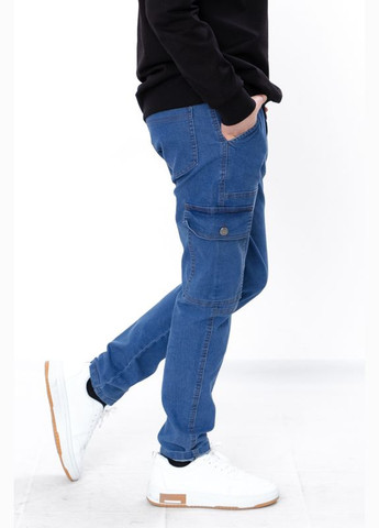 Синие демисезонные прямые джинсы для мальчика (подростковые) демисезон No Brand