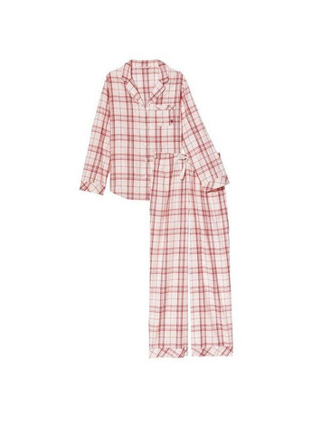 Рожева всесезон піжама фланель flannel short pajama set Victoria's Secret
