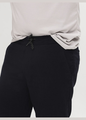 Шорти чоловічі темно-сині бавовняні пояс на резинці Wise Пряма (293057415)