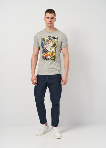 Сіра футболка з коротким рукавом De Kuba