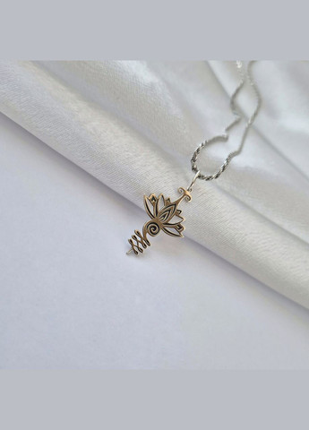 Серебряная подвеска без камней Лотос серебро 925 пробы Родированное 734р 1.09г No Brand (322773867)