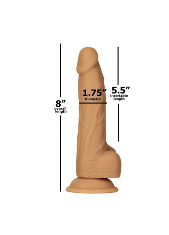 Реалистичный фаллоимитатор Dual Density Silicone Dildo Caramel 8 (20.3*4.4см) ADDICTION (315013815)