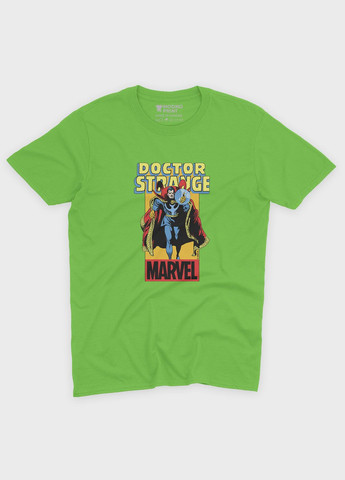 Салатовая демисезонная футболка для мальчика с принтом супергероя - доктор стрэндж (ts001-1-kiw-006-020-003-b) Modno