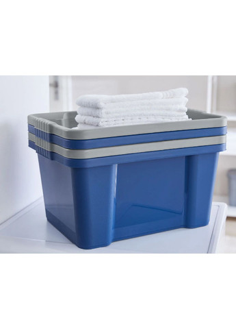 Ящик органайзер пластиковий для зберігання сірий Lidl Livarno home (293970294)