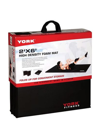 Мат гимнастический жесткий 5см черный York Fitness (349824229)