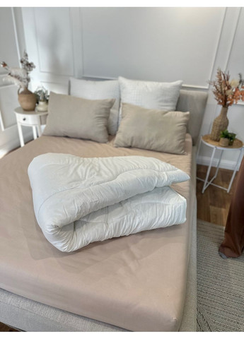 Одеяло полуторное шерстяное Comfort 21421 140x205 см бежевое Viluta (365964909)