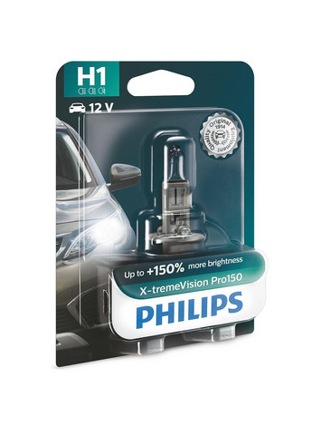 Автолампа галогеновая 55W H1 12V 55W P14,5S/X-TREMEVISION PRO150 - НА 150% УВЕЛИЧЕН СВЕТОВЫЙ ПОток / 1ШТ. PRO (354333758)