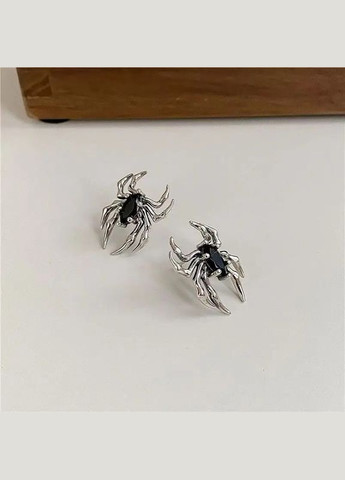 Сережки сережки сріблясті Павуки готика панк унісекс 2.3 см Liresmina Jewelry (292785939)