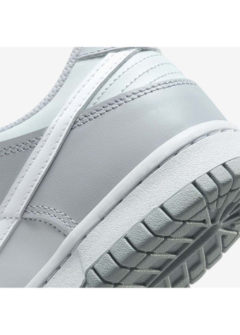 Серые демисезонные детские кроссовки dunk low серый Nike
