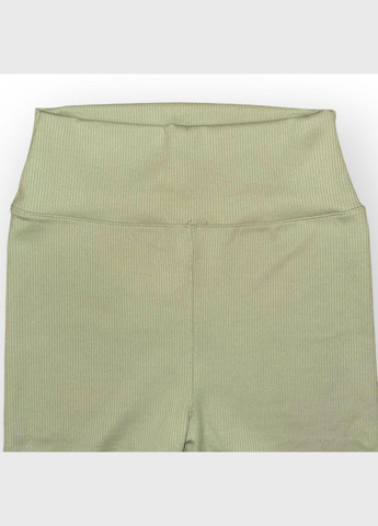 Женские лосины эластичные в рубчик с высоким широким поясом без утепления демисезон 99-101см черные No Brand (318450641)