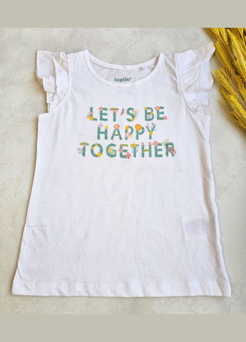 Белая летняя набор футболок Lupilu Футболка