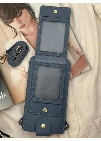 Маленька сумка-гаманець для телефону Синій (1215) No Brand (361048041)