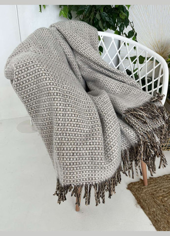 Плед шерстяний Wool бежевого кольору 140х200 смПлед шерстяний Wool бежевого кольору 140х200 см ZEINTEX (311221863)