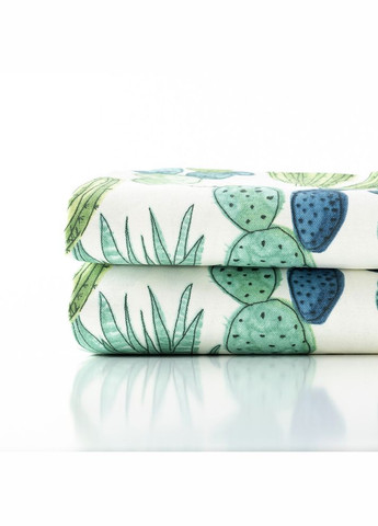 Скатерть 140х170 см с пятно и водоотталкивающей пропиткой хлопок кактус зеленый IDEIA (343053488)