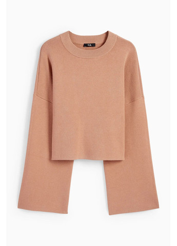 Коричневий демісезонний укорочений светр C&A