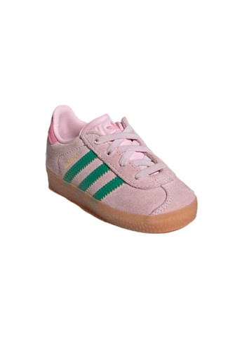 Рожеві всесезонні кросівки gazelle comfort closure elastic laces kids adidas
