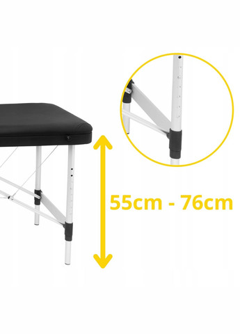 Массажный стол складной Massage Table+ Alu W60 Black (P-5907739318381) 4FIZJO (301733376)