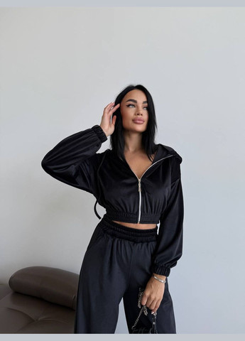 Костюм велюровый черный женский DoReMi (322581725)