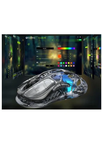 Мышь (GRAVASTARM2_XTAL_BLK) GravaStar Mercury M2 Transparent Black (399995659)