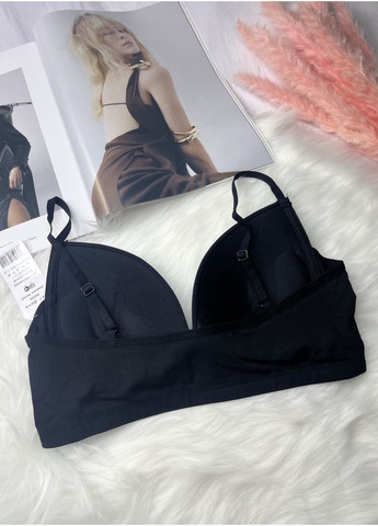 Чёрный топ топ из push up без косточек Beisdanna без косточек полиамид, эластан