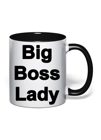 Чашка з друком "Big Boss Lady" 330 мл (колір чорний) (34591) No Brand (370569346)