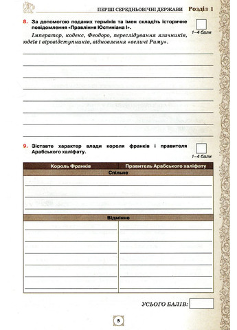 Всесвітня історія. 7 клас. Мої досягнення. Тематичне оцінювання Оріон (370062621)