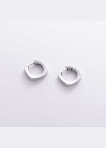 Сережки кільця Nora у білому золоті с09019 Oniks (291412428)