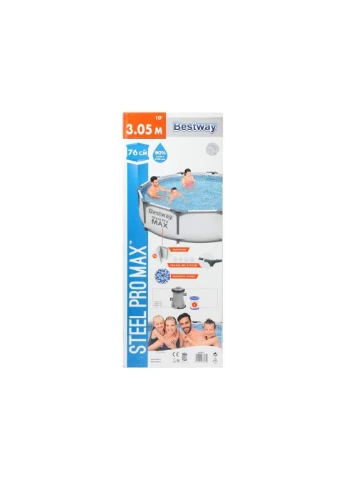 Каркасний басейн Steel Pro Frame Pool (intex 28202) 56408 (Діаметр 305 x Висота 76 см) Bestway (335048332)