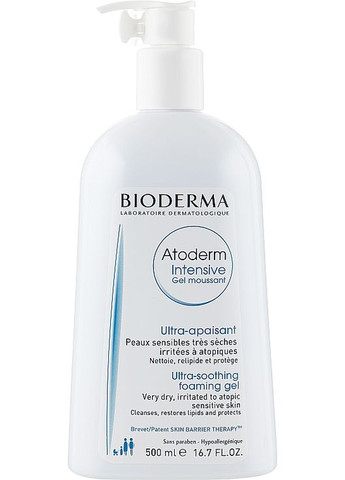 Интенсивный очищающий, пенистый гель Atoderm Intencive Ultra-rich Foaming Gel 200ml (249273-411) Bioderma (368659646)