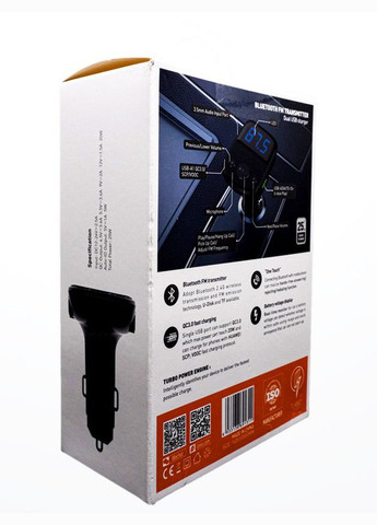 FM модулятор трансмиттер блютуз C706Q Bluetooth адаптер зарядное утройство 2 USB Черный Ldnio (306447794)