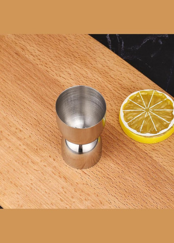 Джигер барний двосторонній мірна склянка 20/40 мл Сріблястий (С051371) ТМ (342122344)