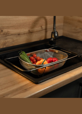 Друшляк-сито на раковину для миття продуктів 36*25*10.5 см No Brand (324116984)