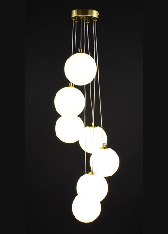 Люстра подвесная на 7 лампочек 28145 Латунь 30-110х36х36 см. Sunnysky (364495403)