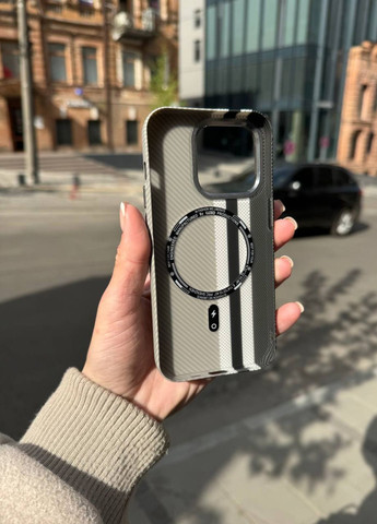 Чохол карбоновий для iPhone 13 Carbon Gray / чохол айфон 13 сірий No Brand (330033504)