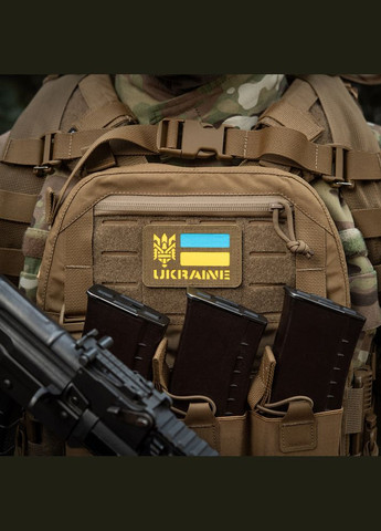 Нашивка Украина (с Трезубцем) Laser Cut Coyote/Yellow/Blue/GID M-TAC (315047231)