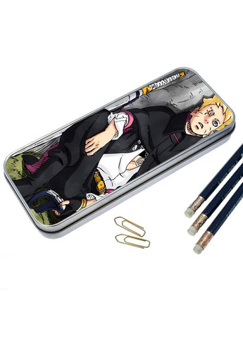Органайзер для канцелярских принадлежностей металлический, кейс для мелочей Аниме Боруто #005 7*18 см Silver No Brand (309160490)