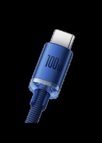 Кабель Crystal Shine USB 2.0 to TypeC 100W 2M Синій (CAJY000503) Baseus (294754408)