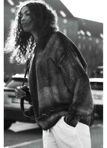 Темно-сірий світшот оверсайз 3854/301 Zara (370205025)