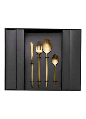 Набор столовых приборов 24 предмета Бронза на 6 персон из нержавеющей стали для сервировки стола ProDobro (364191794)