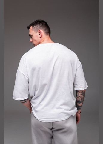 Біла чоловіча біла футболка "oversize" No Brand